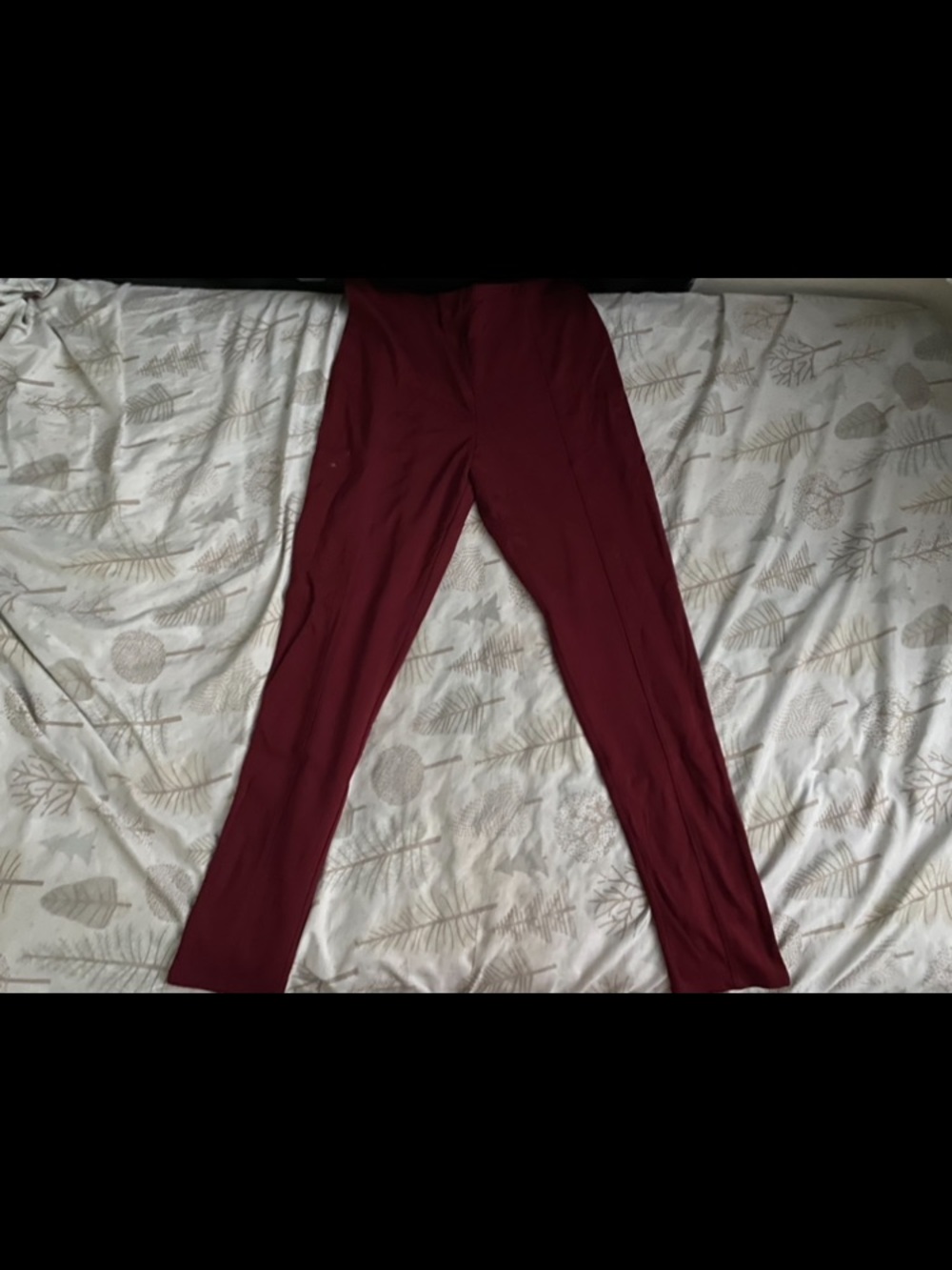 Women's High-Waist Burgundy Ponte Leggings